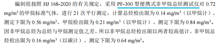 《固定污染源廢氣總烴、甲烷和非甲烷總烴的測(cè)定便攜式催化氧化-氫火焰離子化檢測(cè)器法》